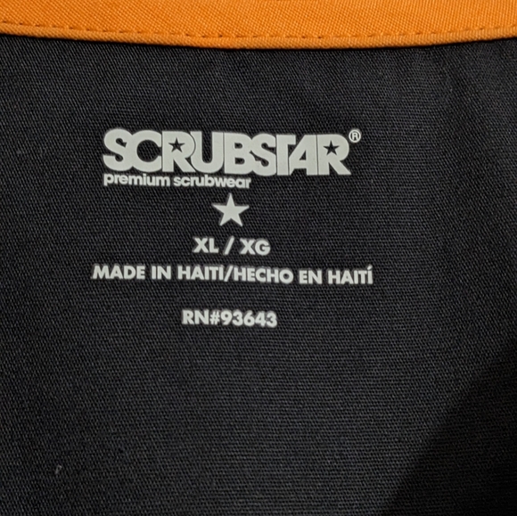 Scrubstar Women's Black Soft Stretch V-Neck Scrub Top, Size XLarge, New With Tag - Picture 3 of 3